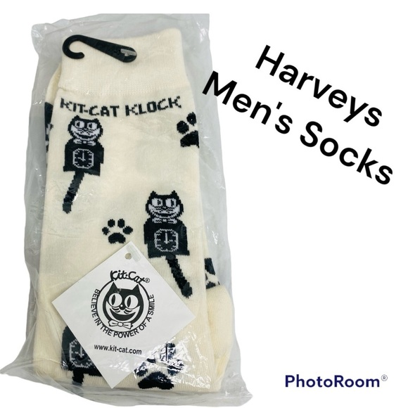 Harveys Seatbelt Bags Kit-Cat Klock Men's Socks NWT Unopened - Picture 1 of 4